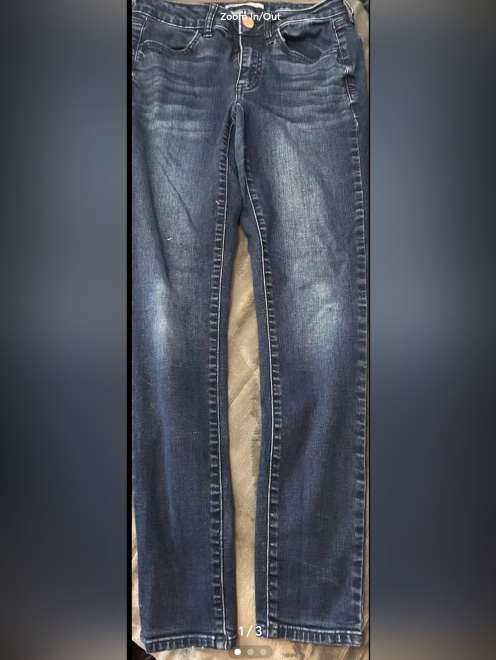 SO Women's Skinny Jeans in Dark Blue Wash